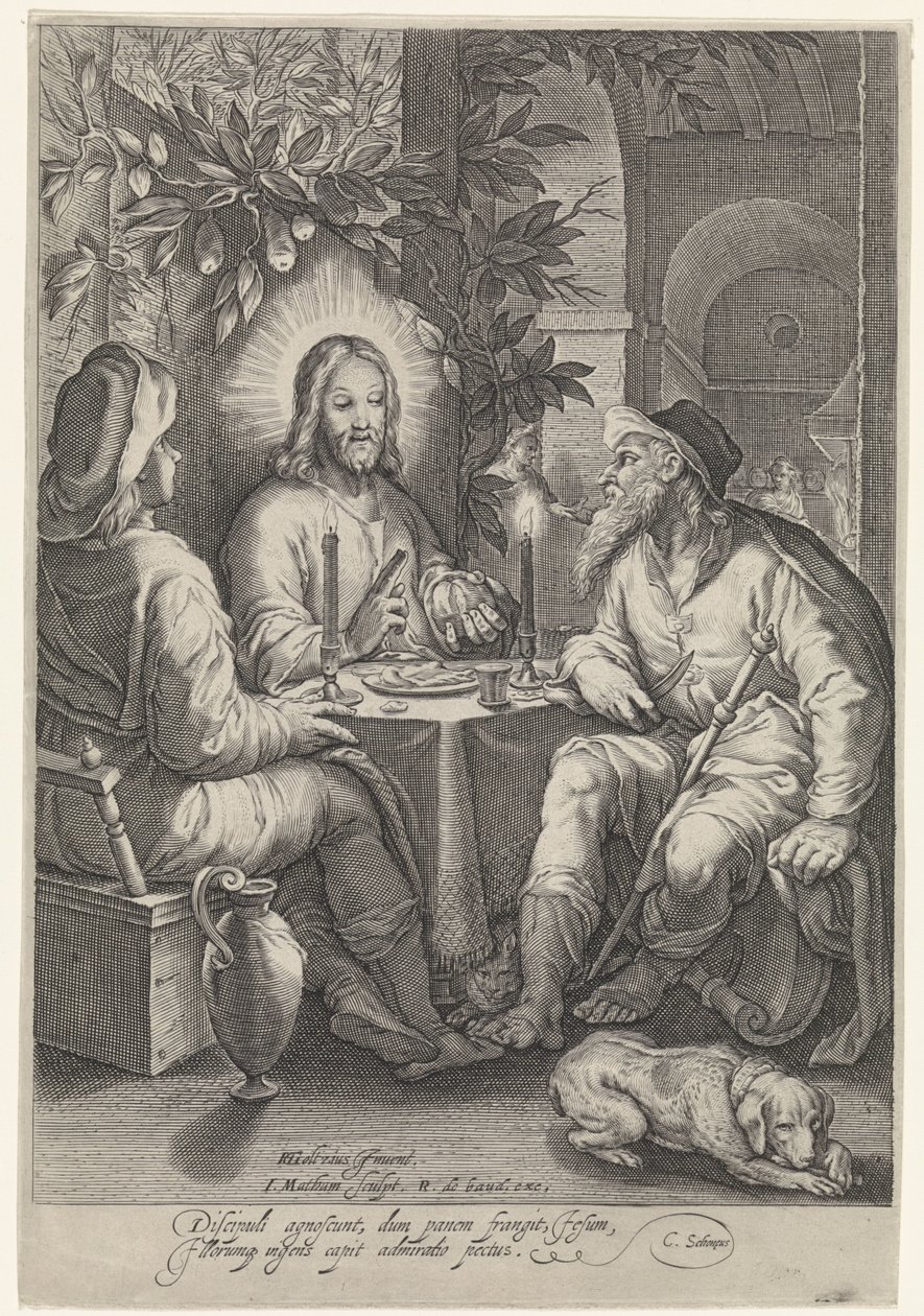 Supper at Emmaus by Jacob Matham
