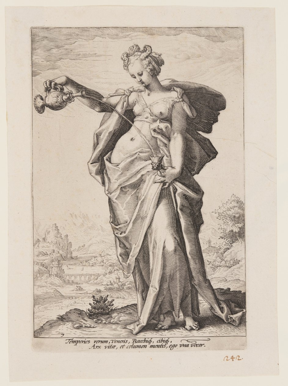 Temperance, from The Virtues by Jacob Matham