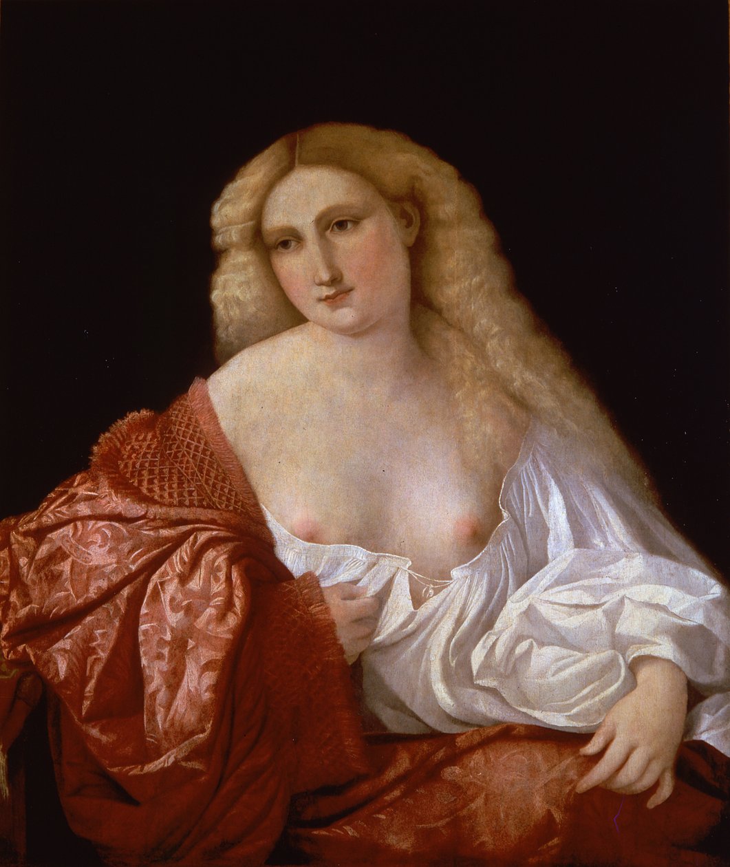 Portrait of a Woman Known as Portrait of a Courtesan by Jacopo Negretti