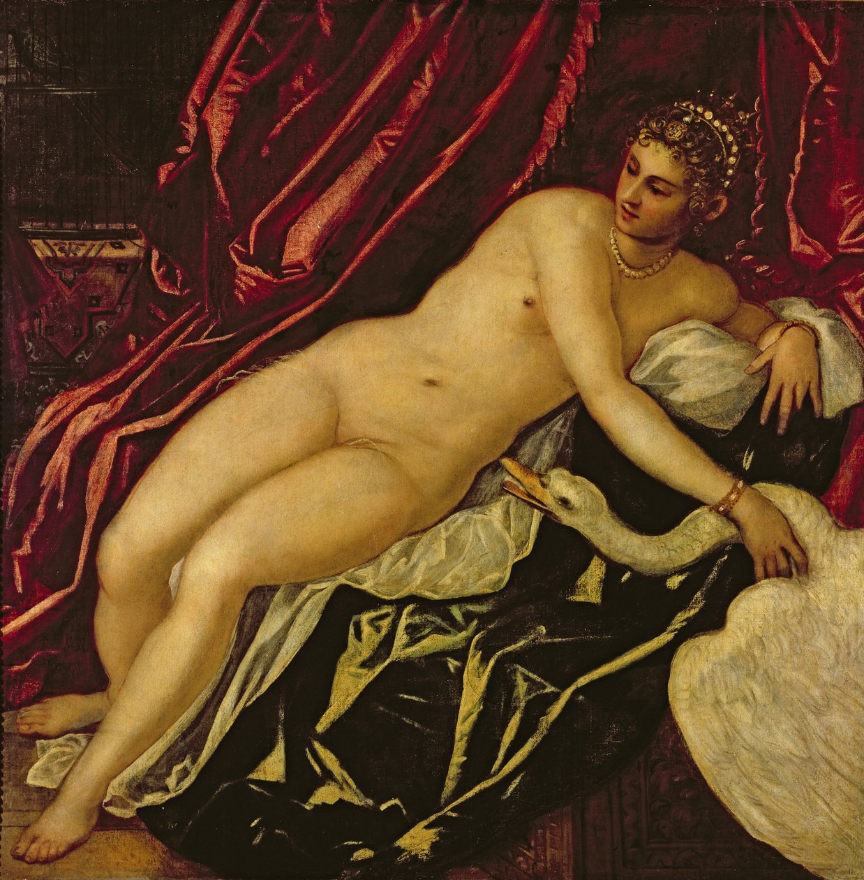 Leda and the Swan (detail) by Jacopo Robusti Tintoretto