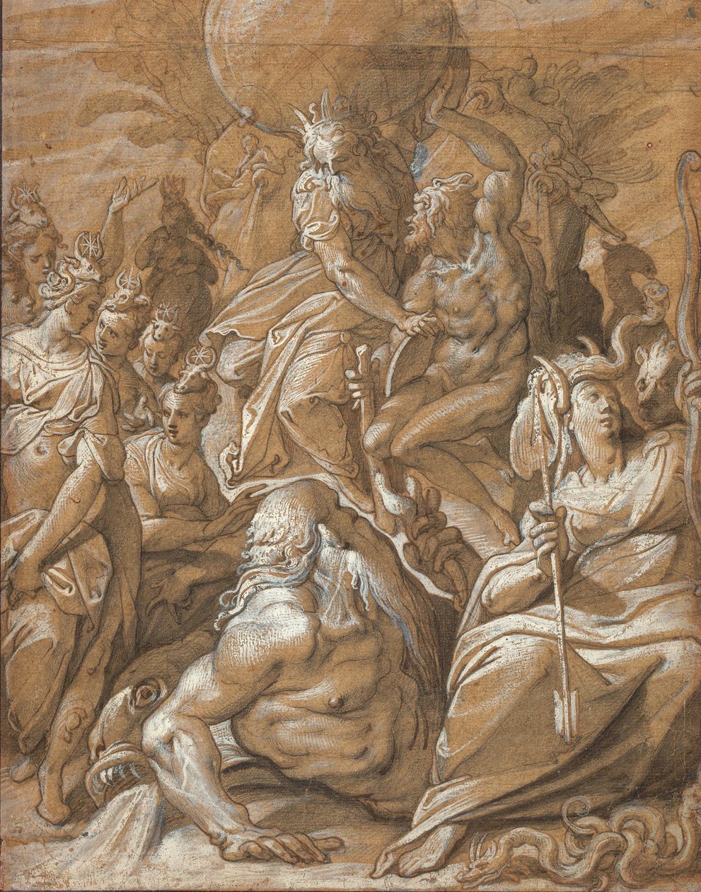 Atlas and Hercules by Jacopo Zucchi