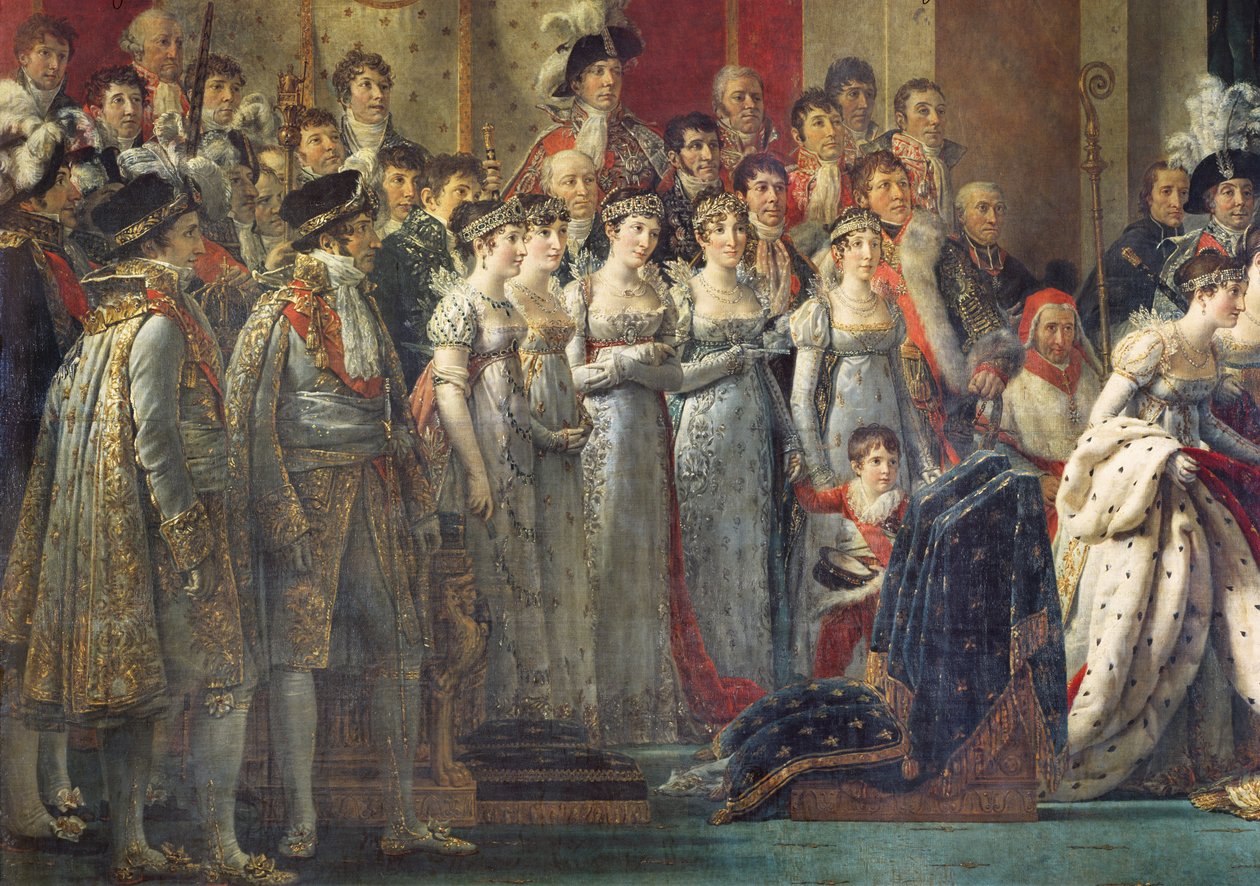 The Consecration of the Emperor Napoleon I and the Coronation of Empress Joséphine in Notre-Dame Cathedral (detail) by Jacques Louis David