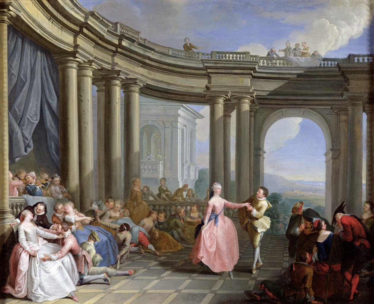 The Minuet by Sebastien I Le Clerc