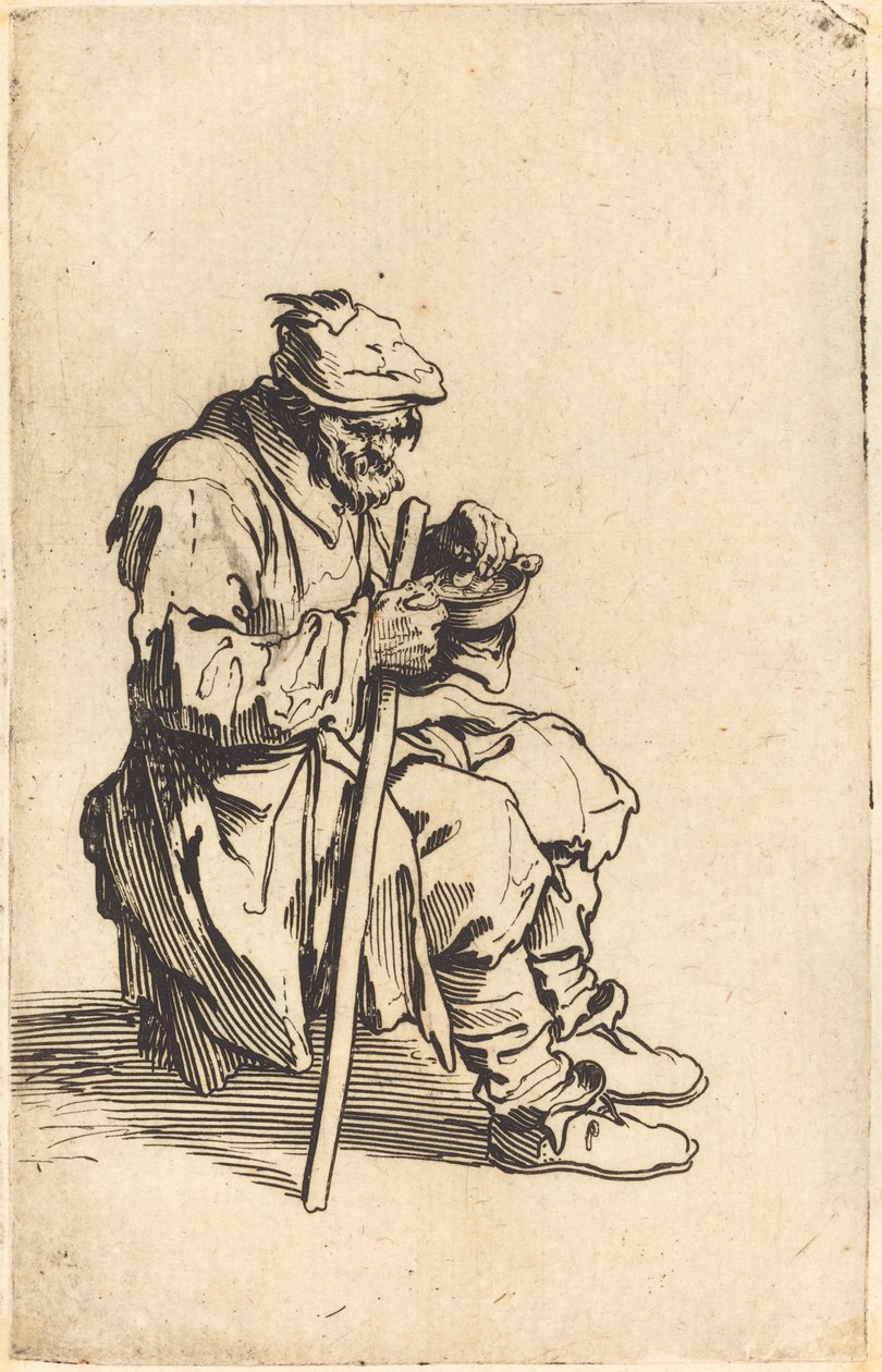 Beggar Eating, c.1622 by Jacques Callot