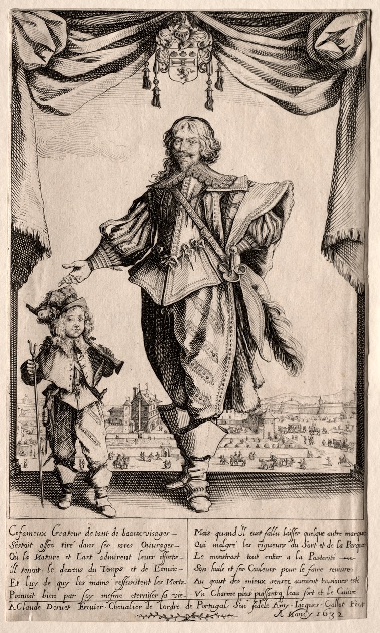 Claude Deruet and His Son by Jacques Callot