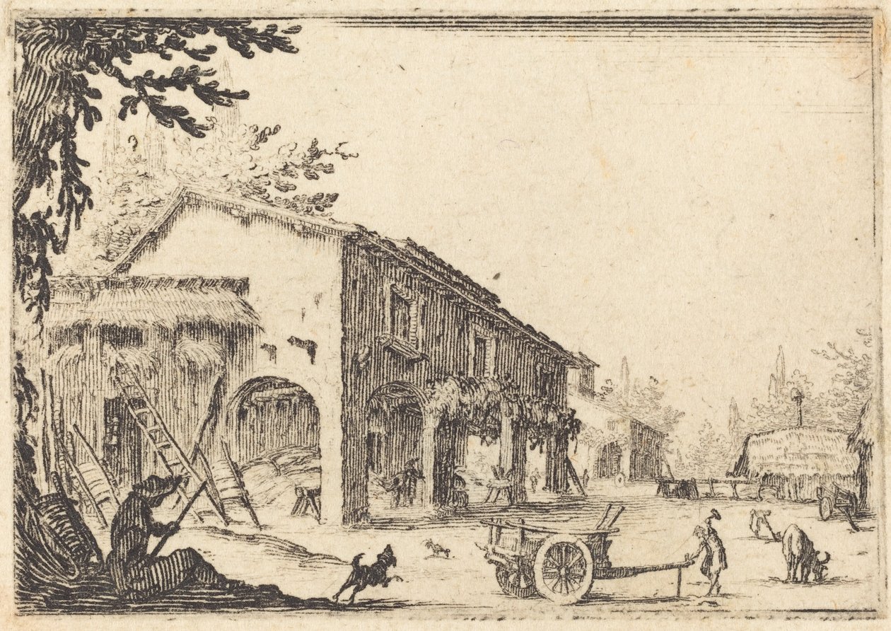 Courtyard of a Farm by Jacques Callot