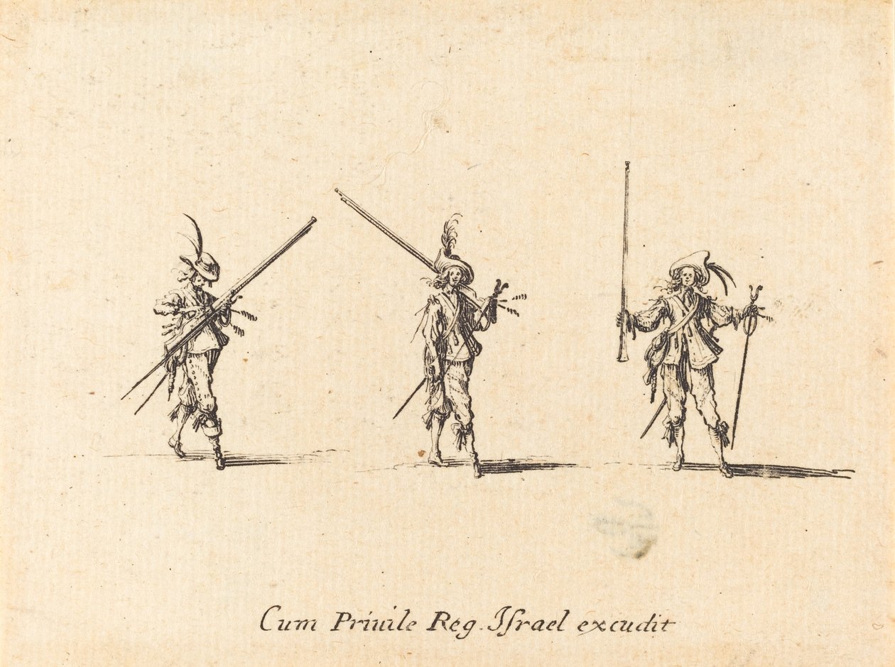 Drill with the Musket by Jacques Callot