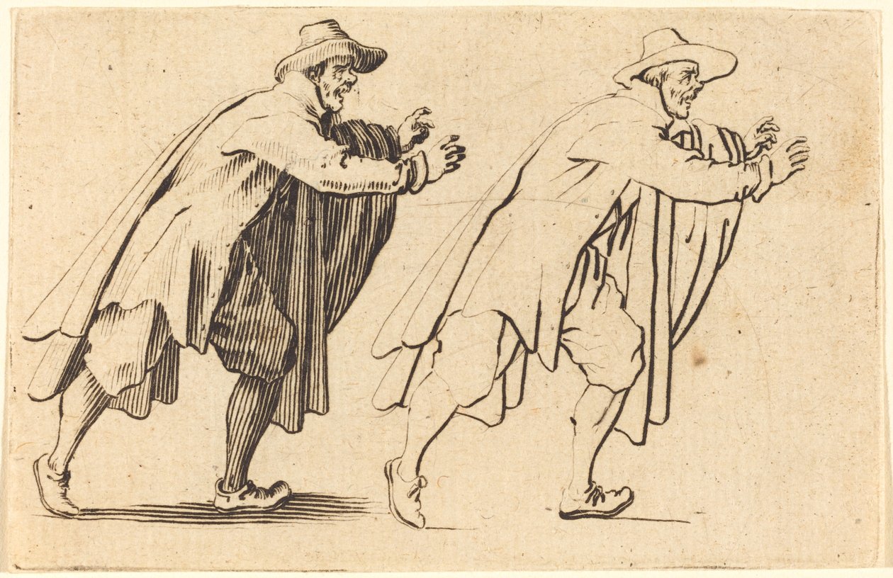 Man Moving Abruptly by Jacques Callot