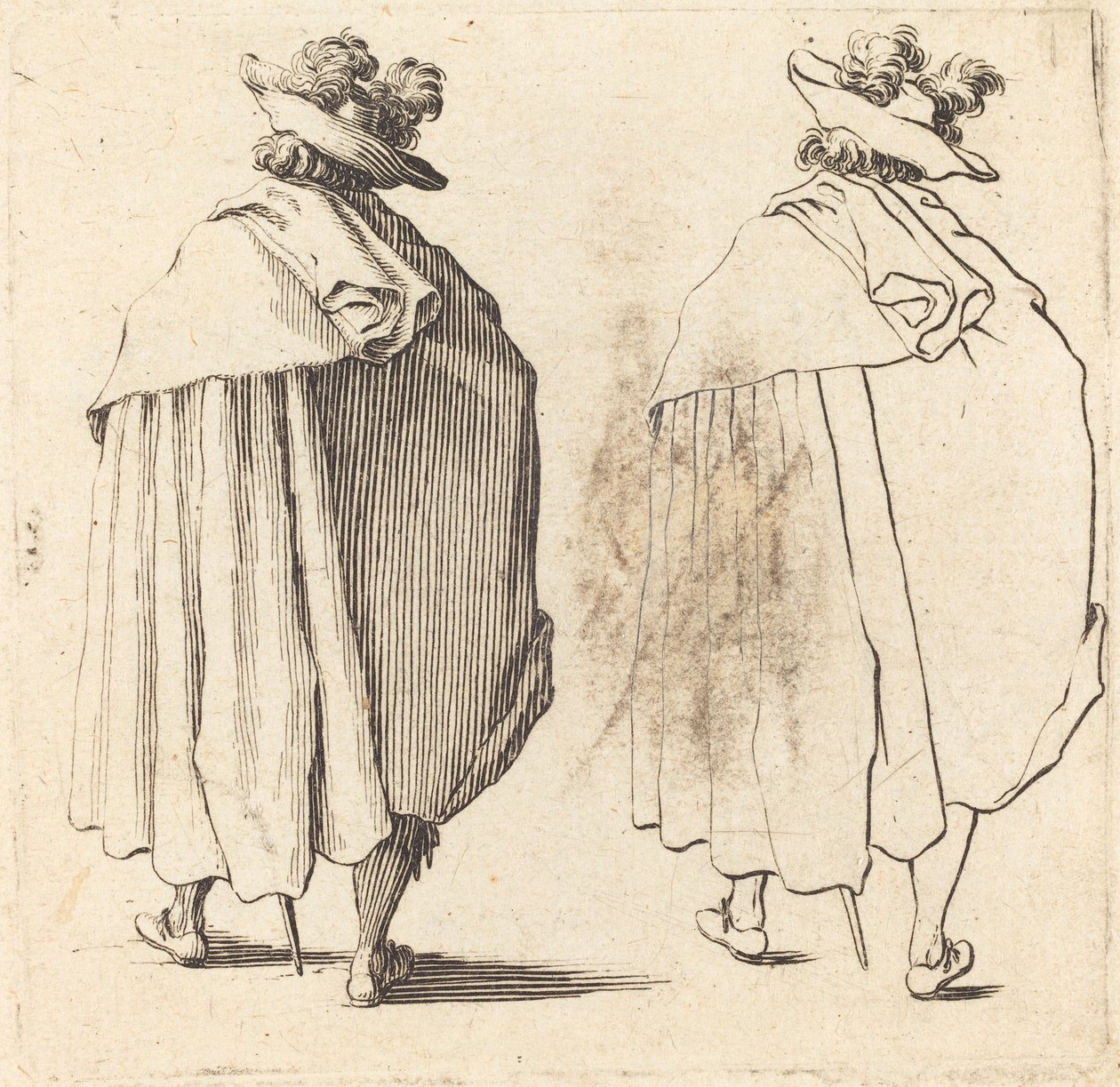 Man in Cloak, Seen from Behind by Jacques Callot