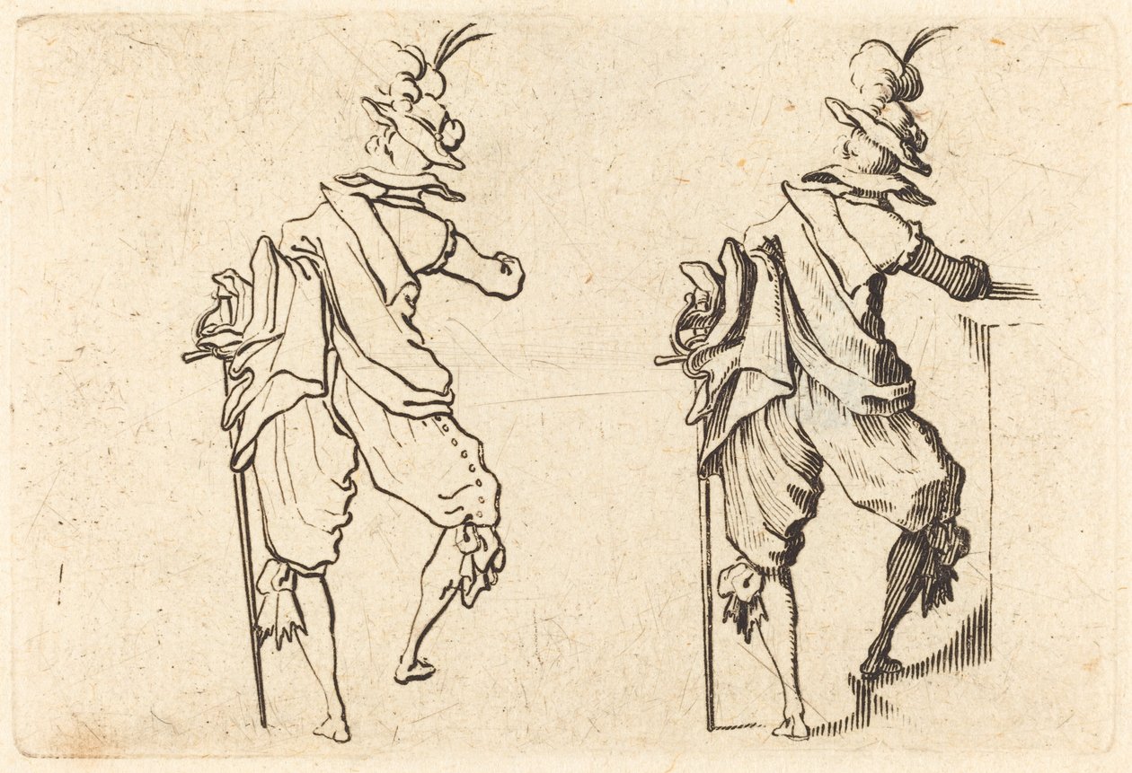 Man with Sword by Jacques Callot