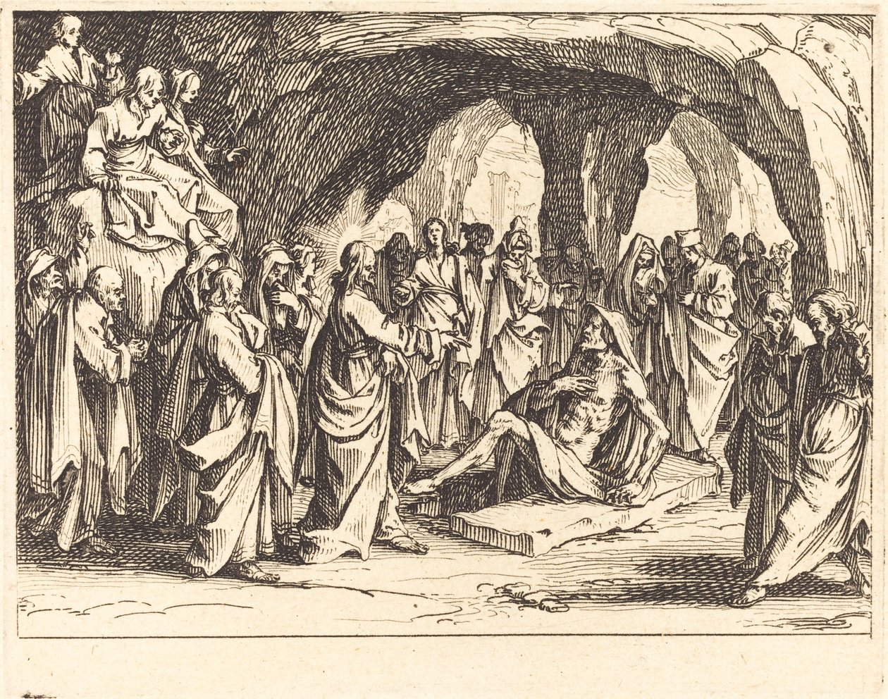 Raising of Lazarus by Jacques Callot