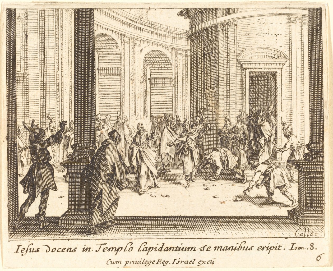Stoning of Jesus by Jacques Callot