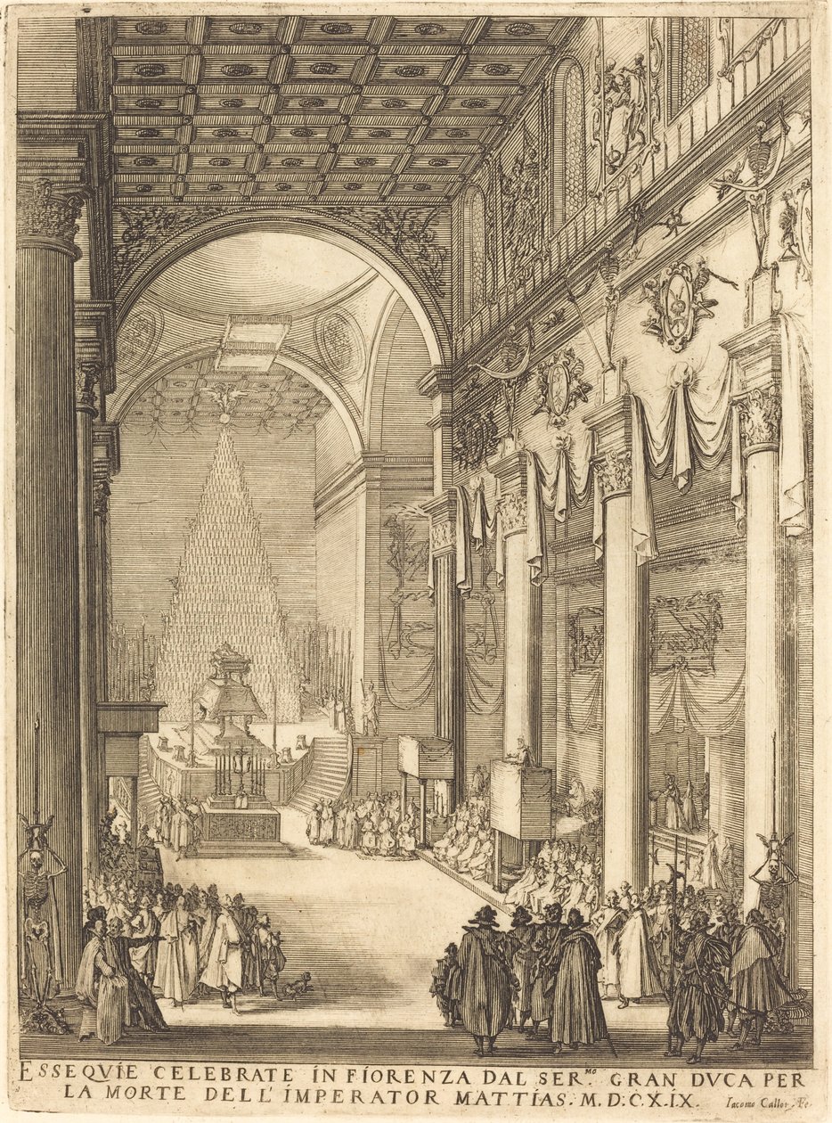 The Catafalque of the Emperor Mathias by Jacques Callot