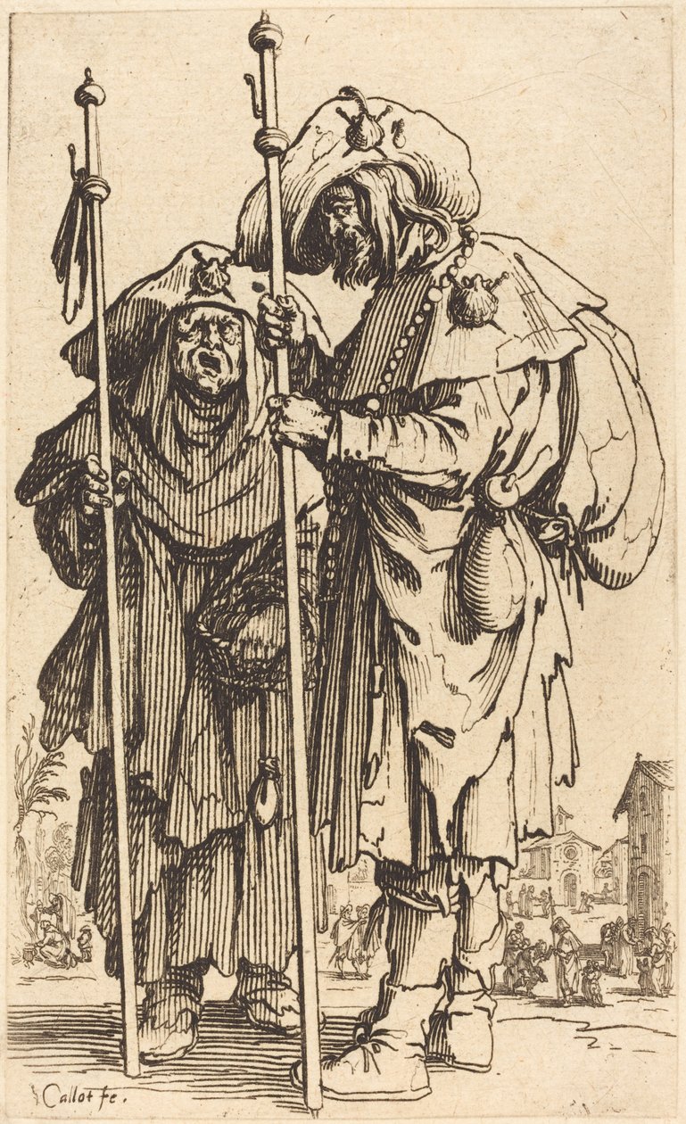 The Two Pilgrims by Jacques Callot