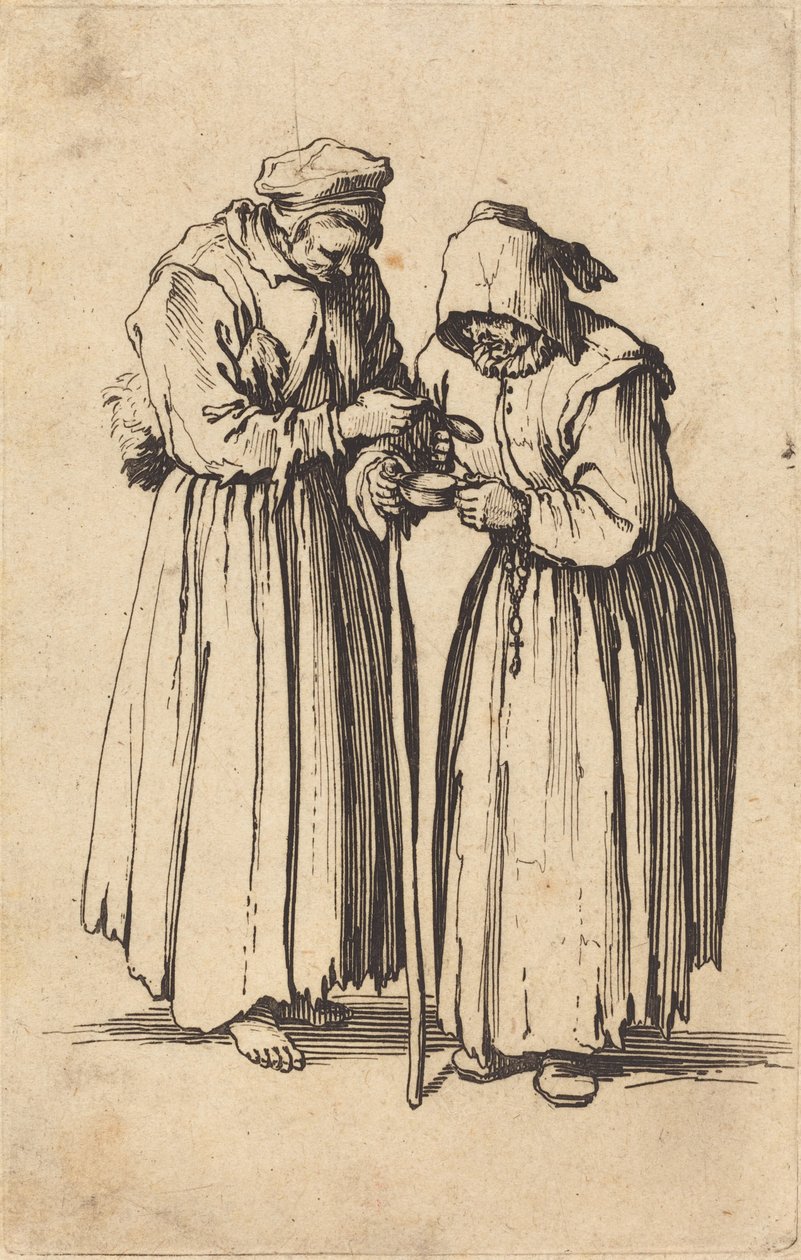 Two Beggar Women by Jacques Callot