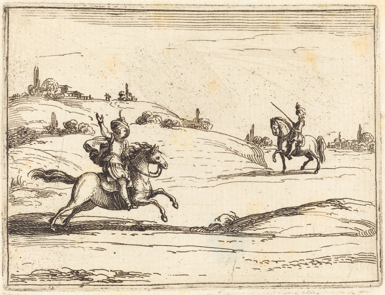 Two Knights by Jacques Callot