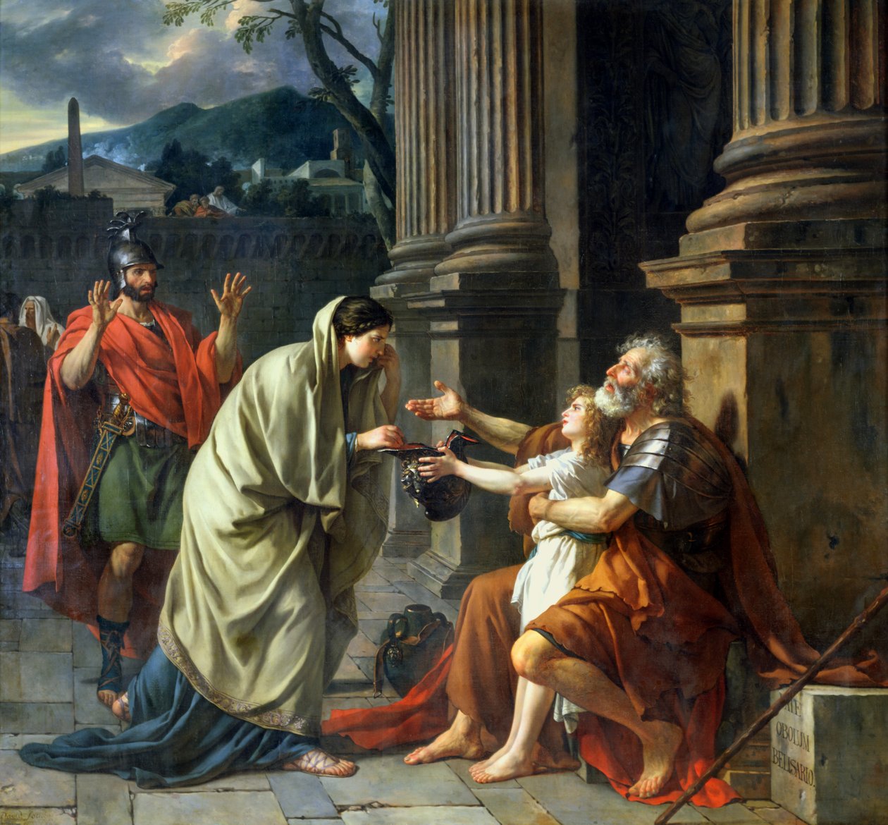 Belisarius Begging for Alms, 1781 by Jacques Louis David