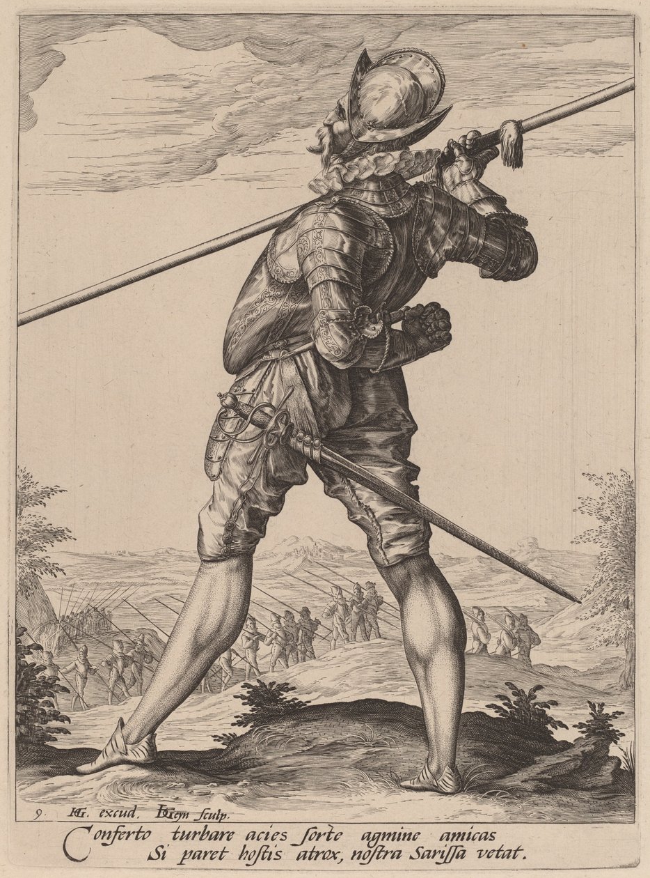 Pikeman by Jacques de Gheyn II after Hendrik Goltzius