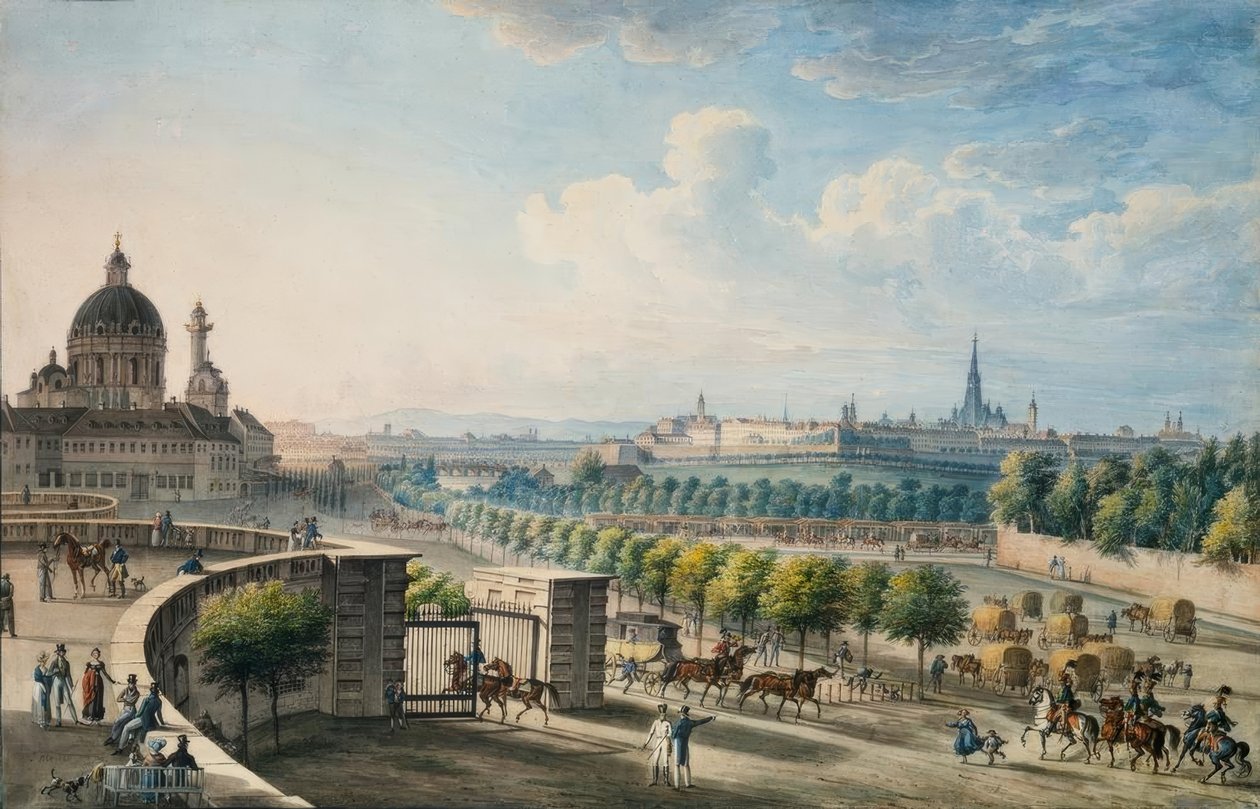 Vienna from the Schwarzenberg Palace / Old by Jakob Alt