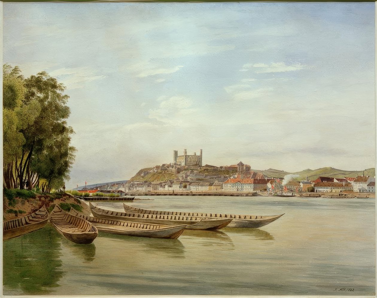 View of Bratislava by Jakob Alt