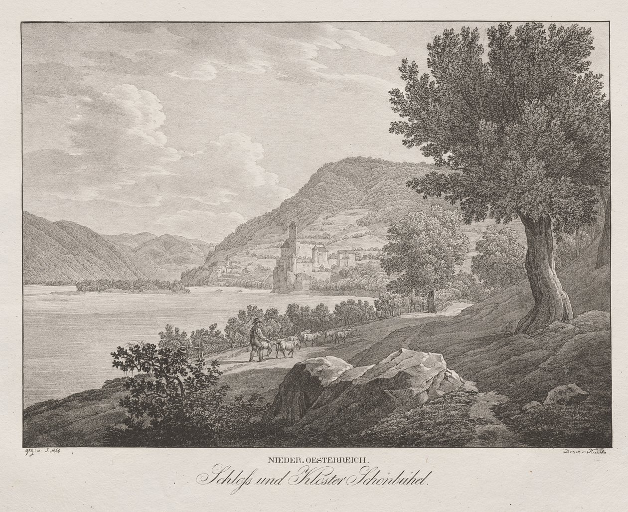Lower Austria, Schönbüchel Castle and Monastery by Jakob Alt