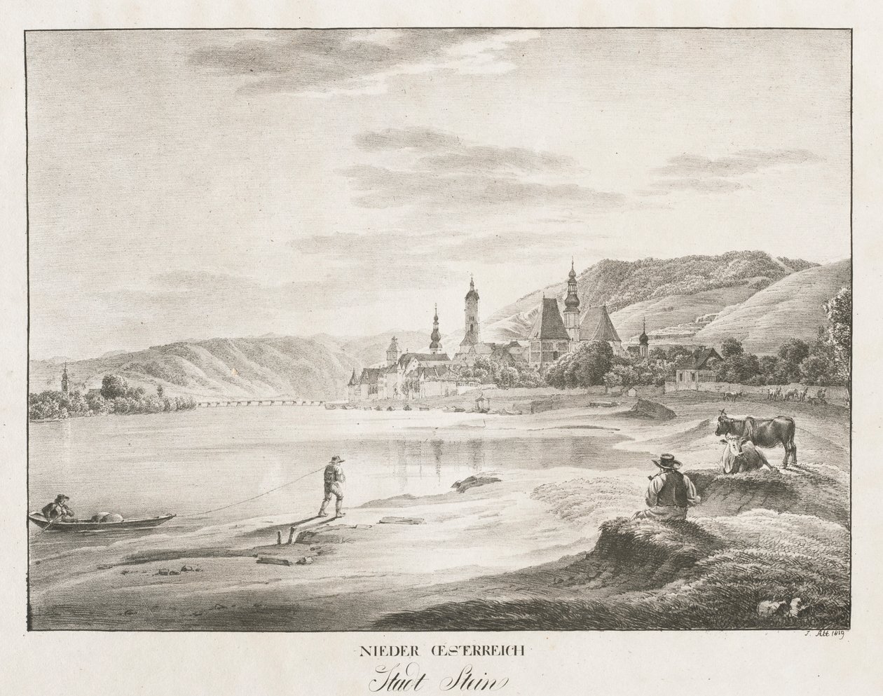 Nieder-oesterreich, Stadt Stein, 1819 by Jakob Alt