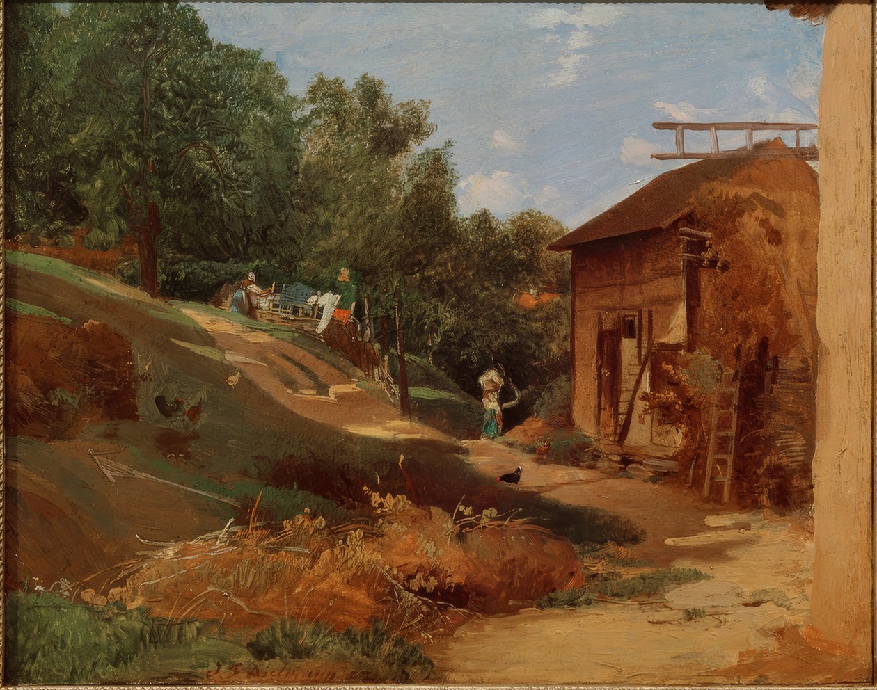 Farm in the Taunus by Jakob Fürchtegott Dielmann