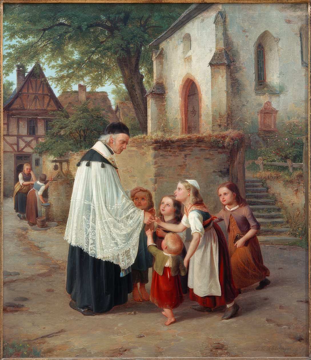 The Village Pastor by Jakob Fürchtegott Dielmann