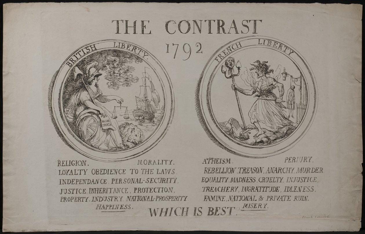 The Contrast, 1792 by James Gillray