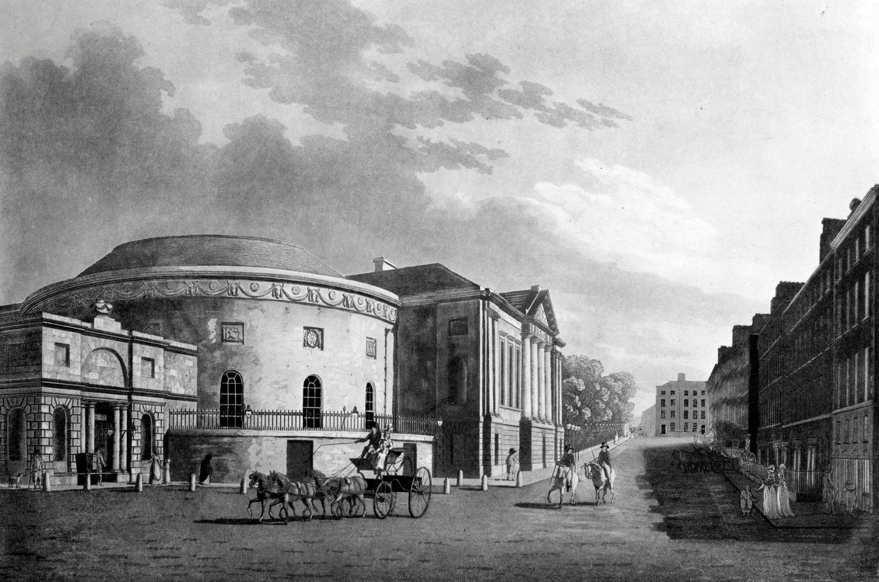 Rotunda and New Rooms, Dublin, 1795 by James Malton