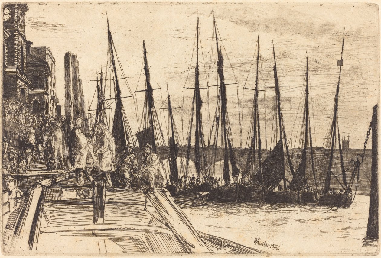 Billingsgate, 1859 by James Abbott McNeill Whistler