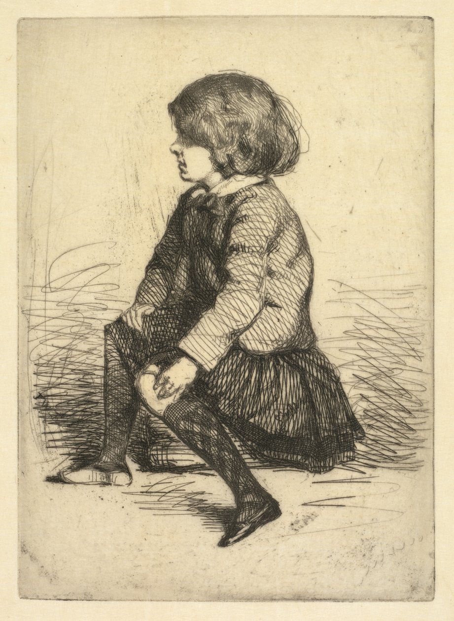 Seymour Haden Jr., Seated by James Abbott McNeill Whistler