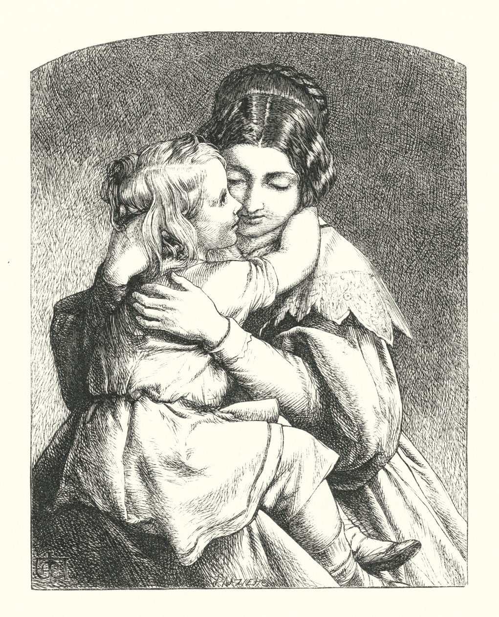 To a Child embracing his Mother by James Dawson Watson