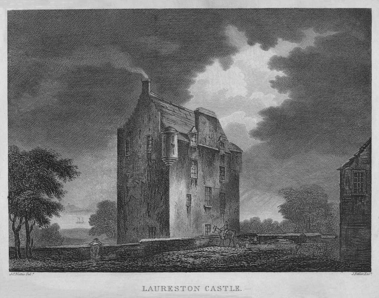 Laureston Castle by James Fittler