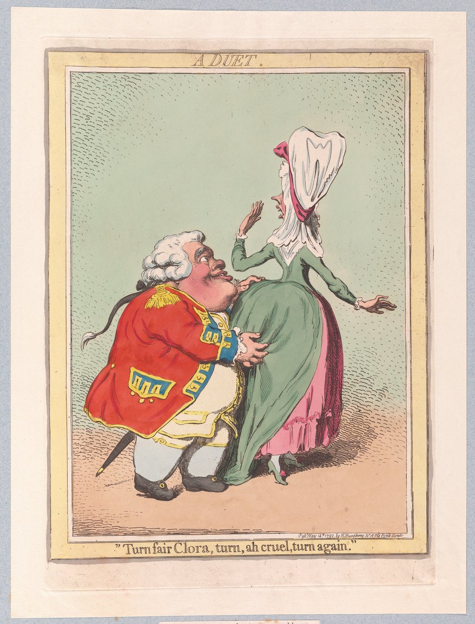 A Duet, pub. 1792 by James Gillray