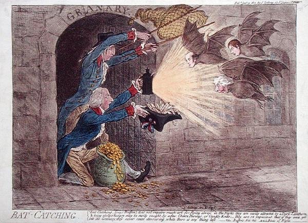 Bat Catching by James Gillray