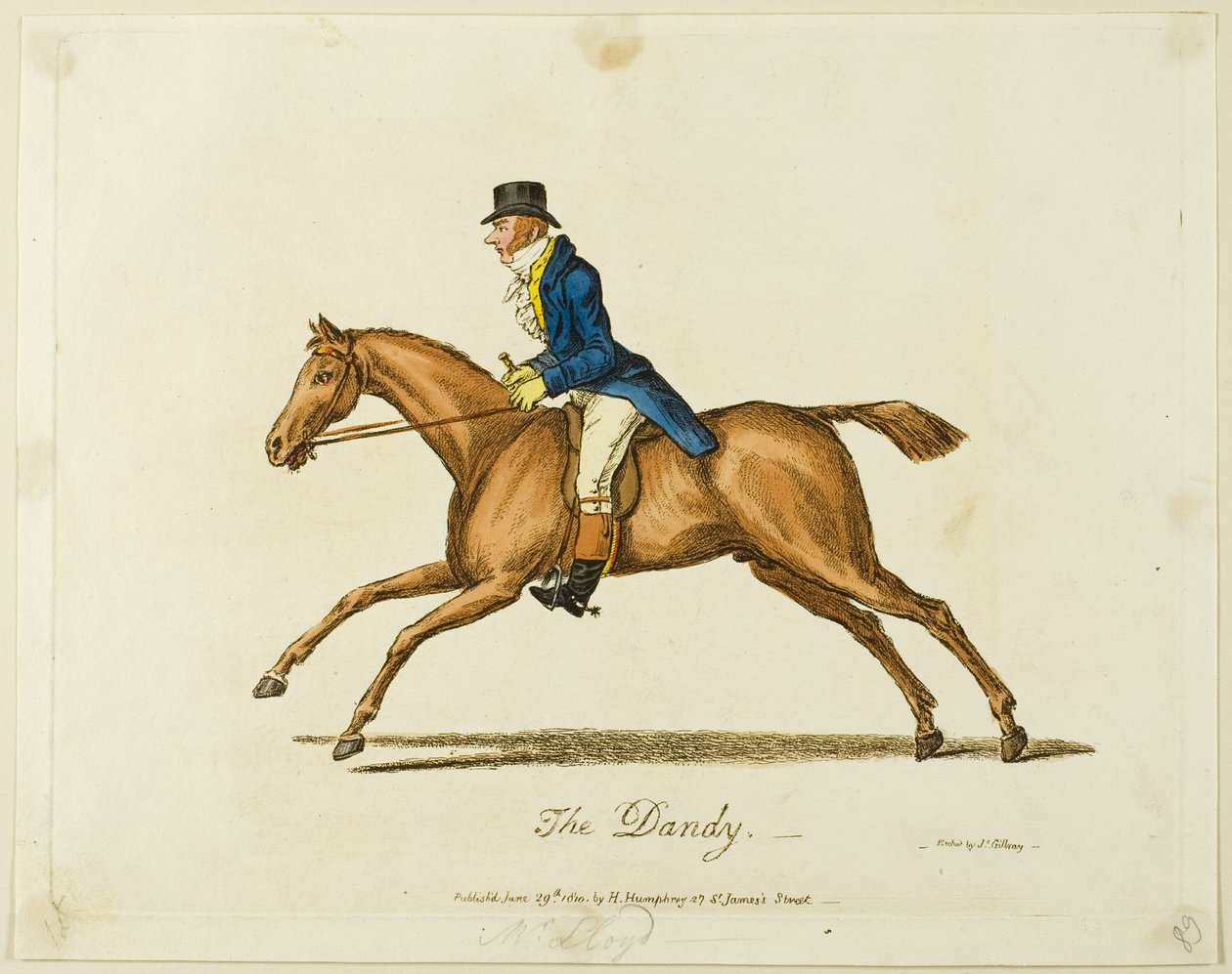 The Dandy by James Gillray
