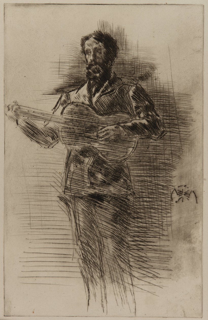 The Guitar Player (M.W. Ridley) by James Abbott McNeill Whistler