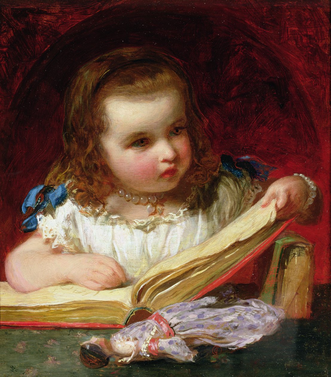 A Girl Reading by James Sant