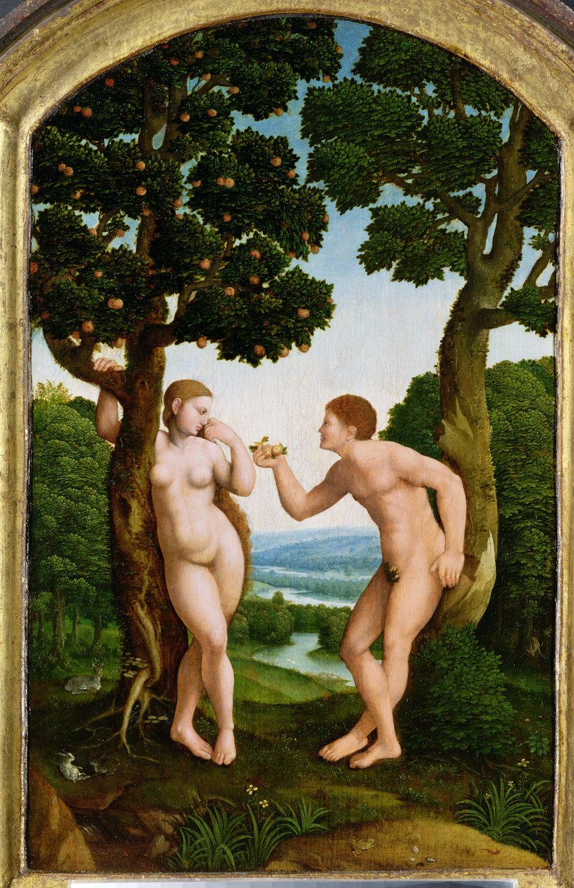 Adam and Eve in Paradise by Jan van Scorel