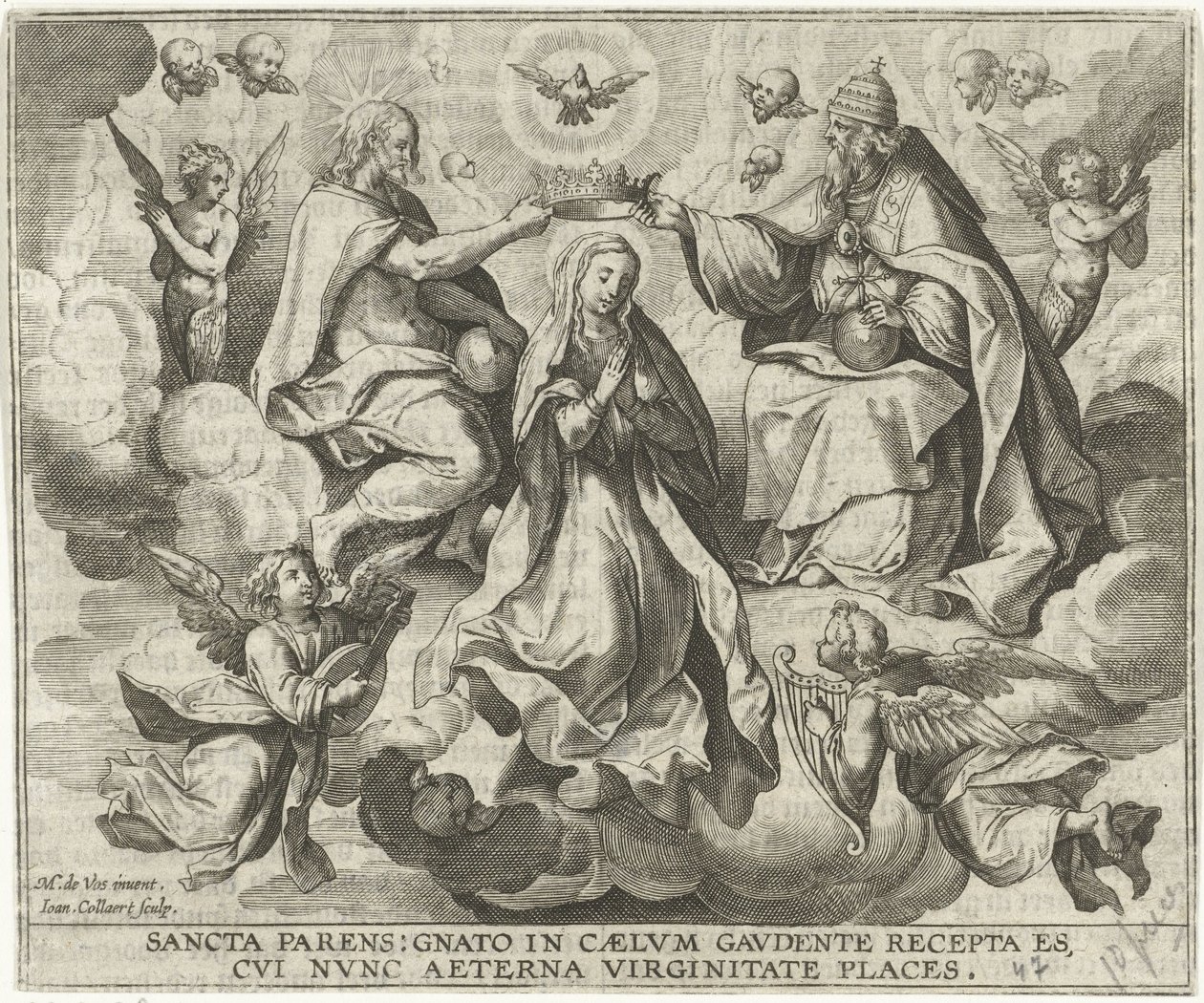 Coronation of Mary by Jan Collaert (II)