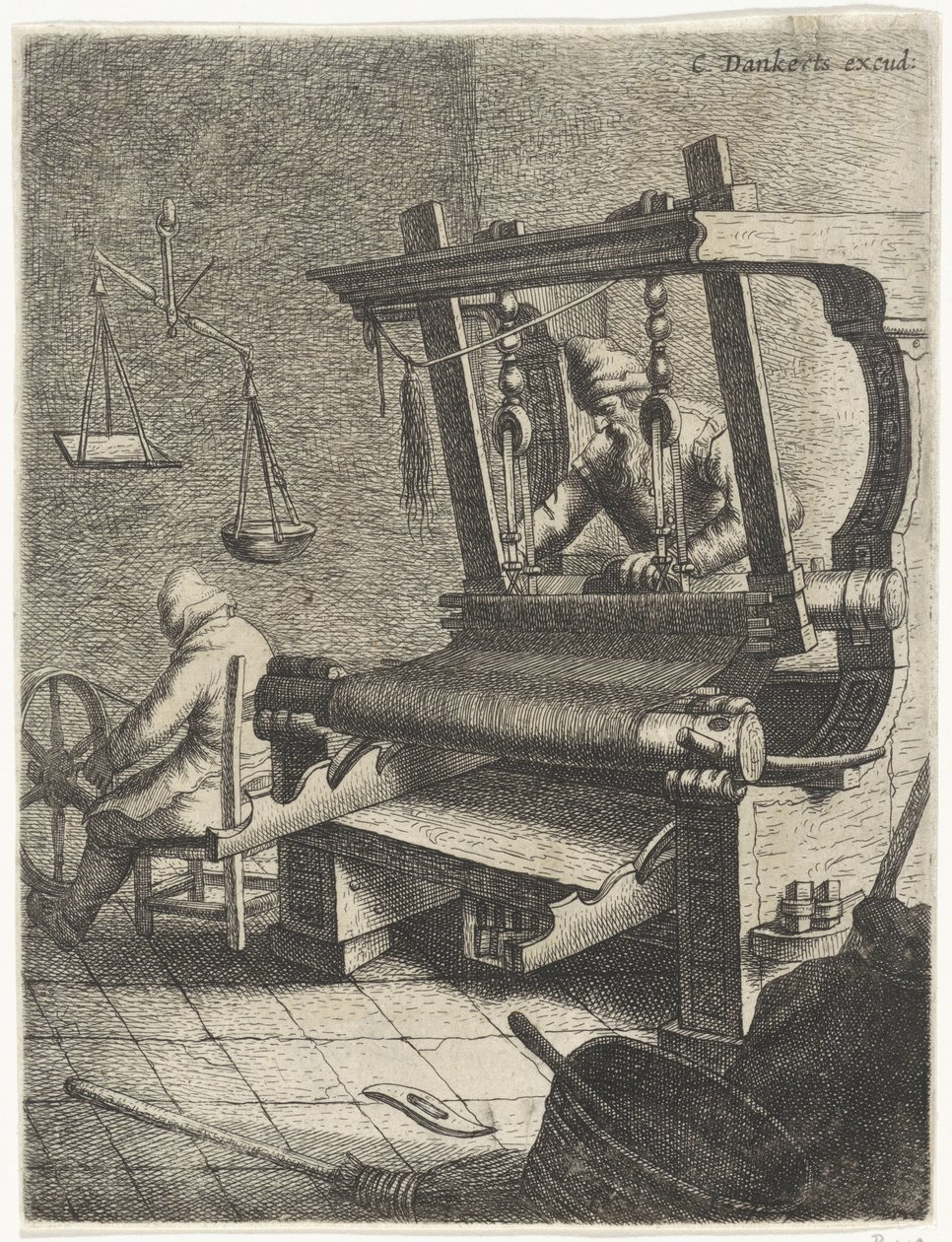 Weaver by Jan Gillisz. van Vliet