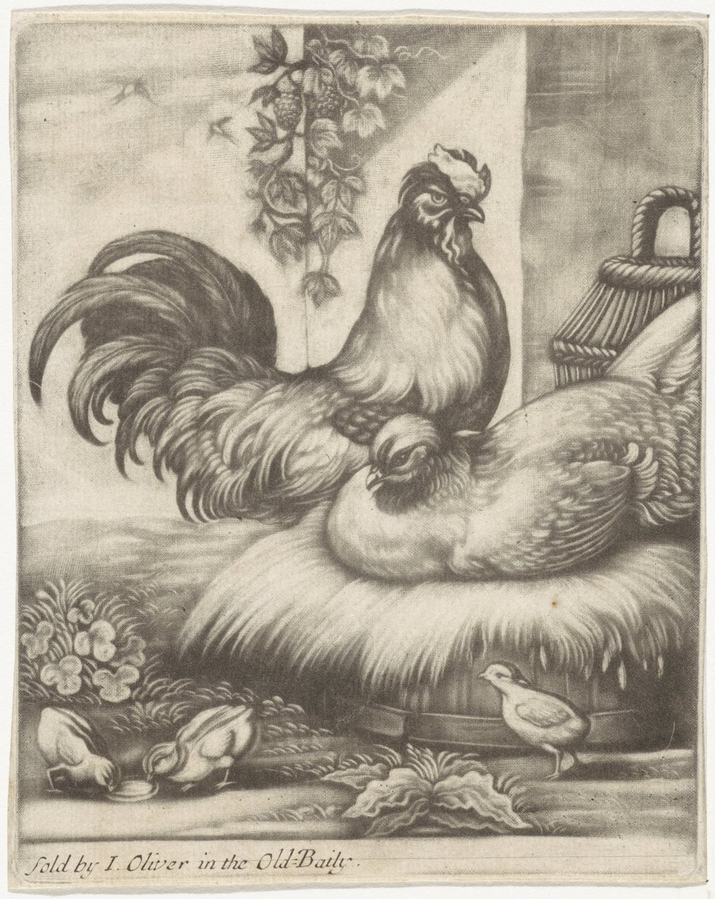 Rooster and Hen by Jan Griffier (I)