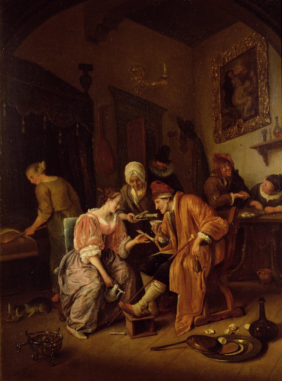Sick Old Man by Jan Havickszoon Steen