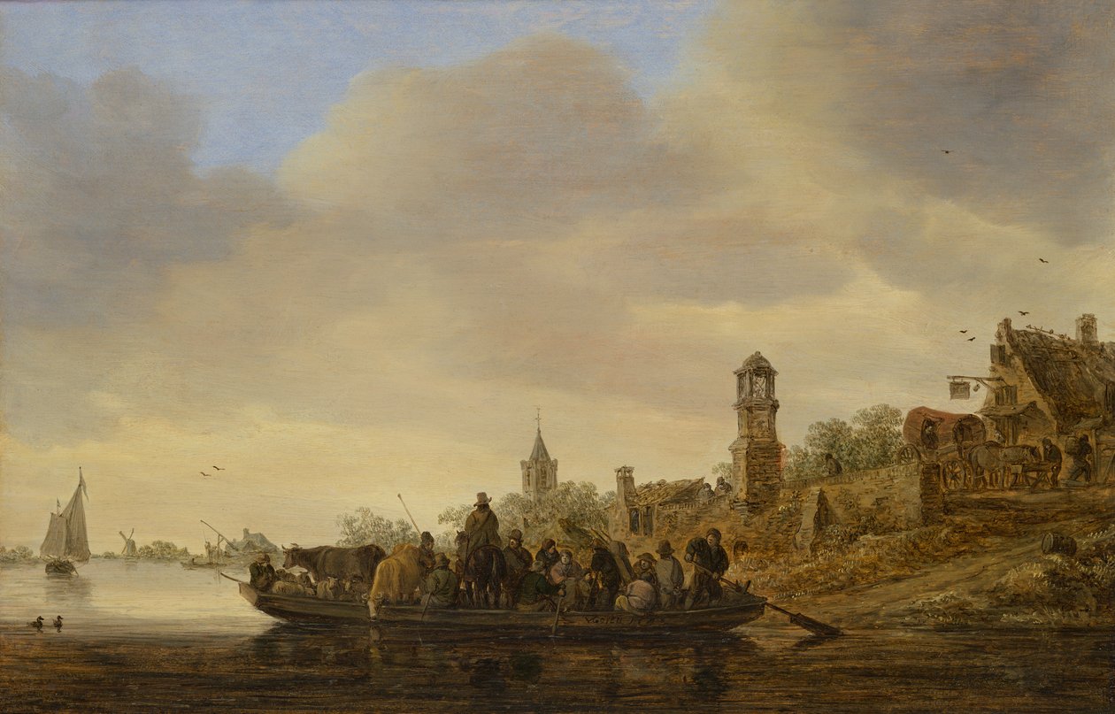 The Ferry by Jan Josephsz van Goyen