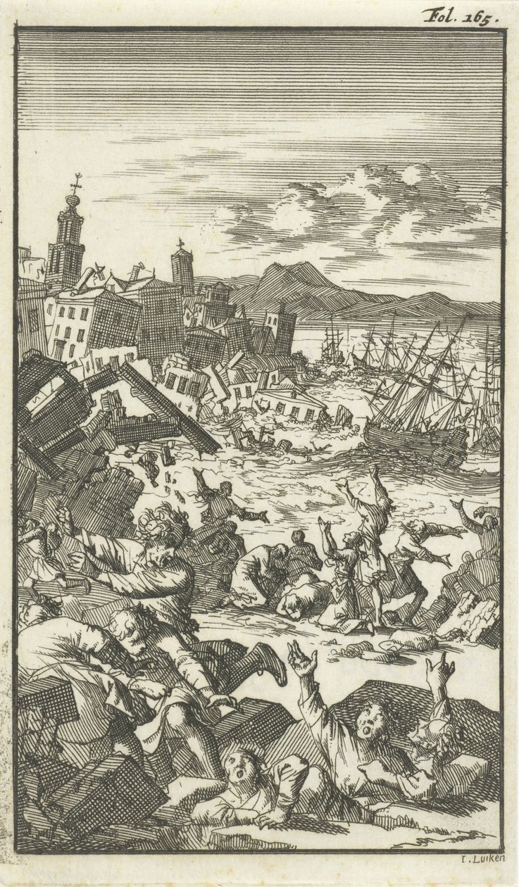 The Earthquake by Jan Luyken