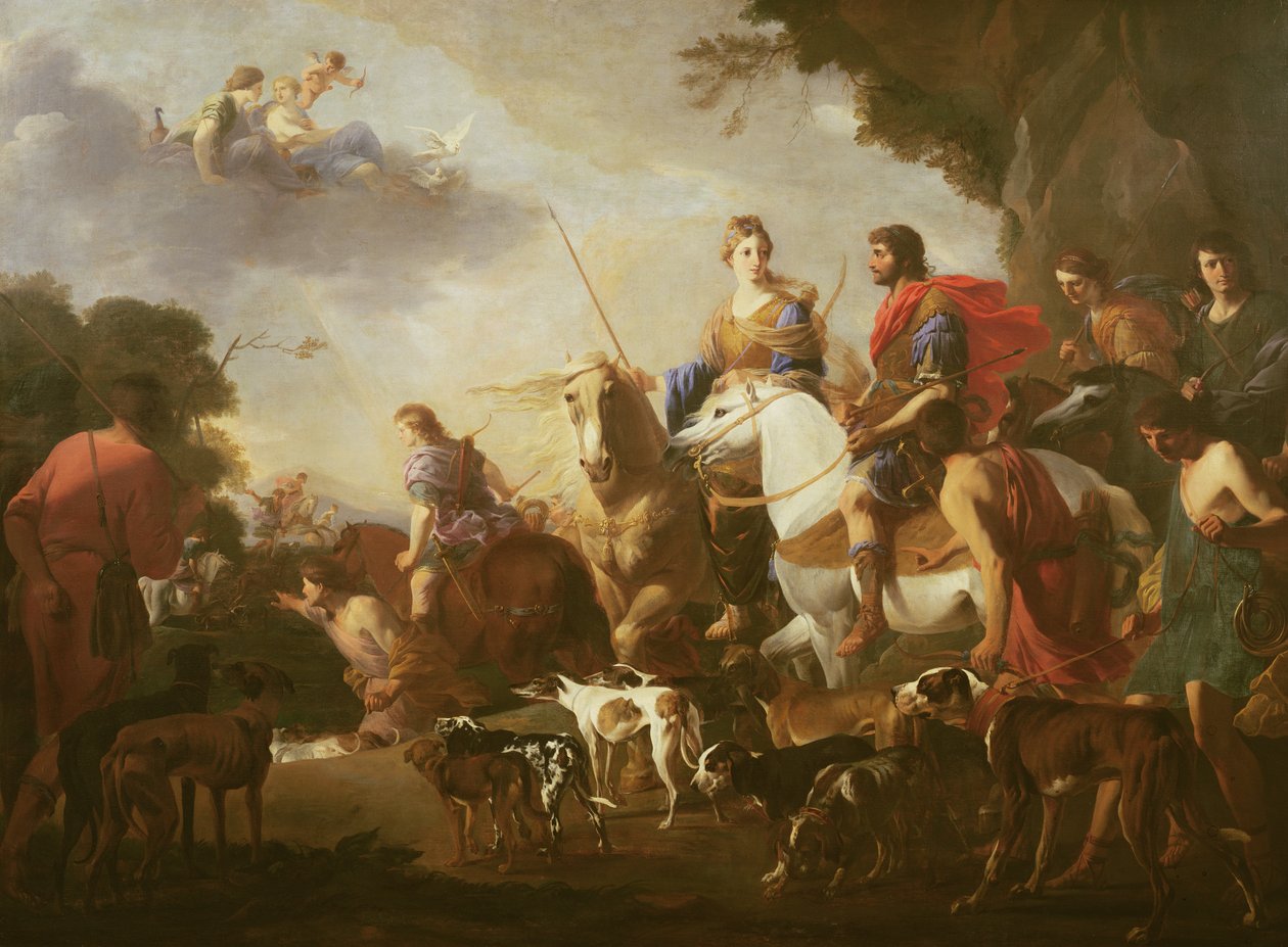 Dido and Aeneas Hunting by Jan Miel