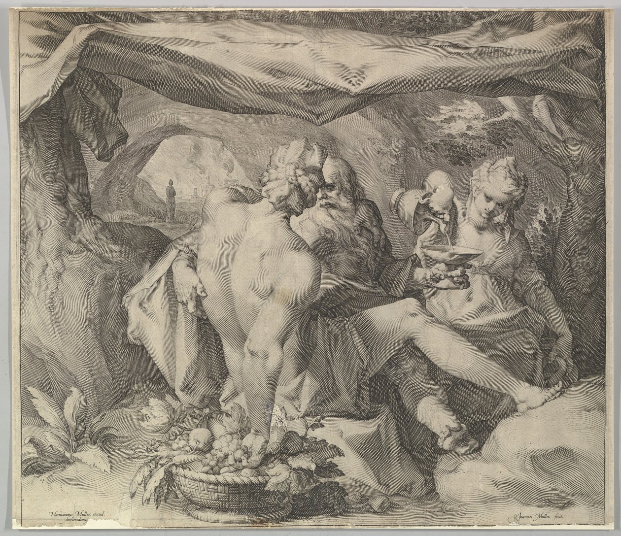 Lot and His Daughters by Jan Muller