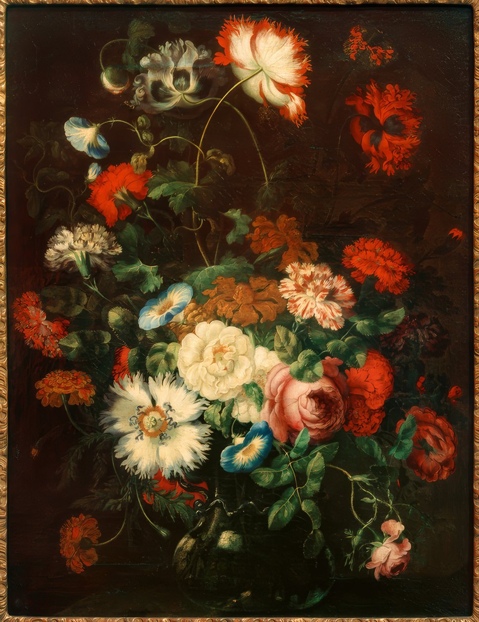 Flower Still Life in a Glass Vase by Jan Peeter Brueghel