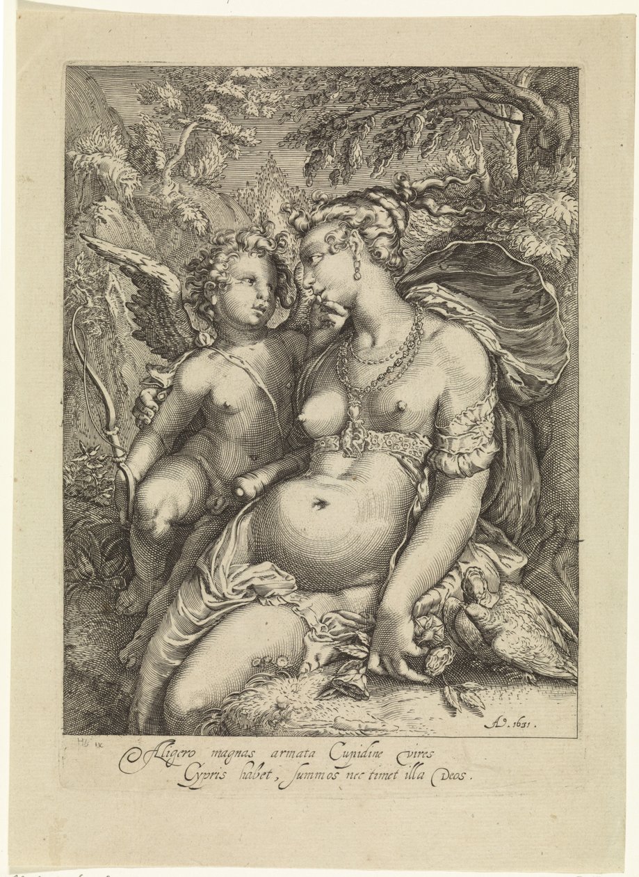 Venus and Cupid by Jan Saenredam